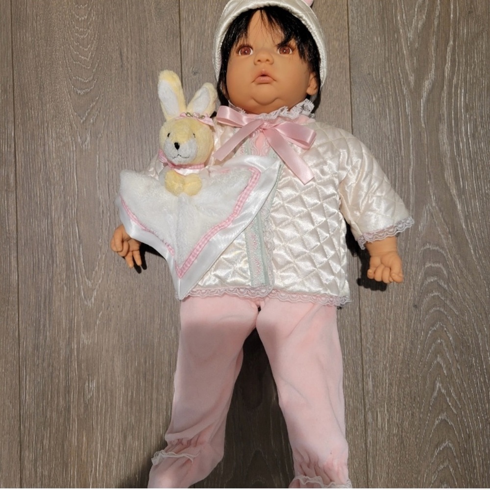 Zapf Creation Lifelike Babydoll With Baby Bunny. #146